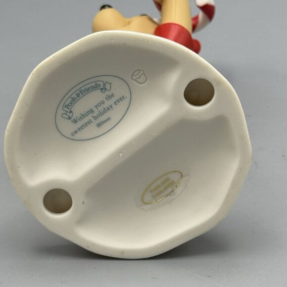 Vtg Disney Pooh & Friends Pooh Figurine Santa Wishing You the Sweetest Holiday.. - Picture 5 of 16